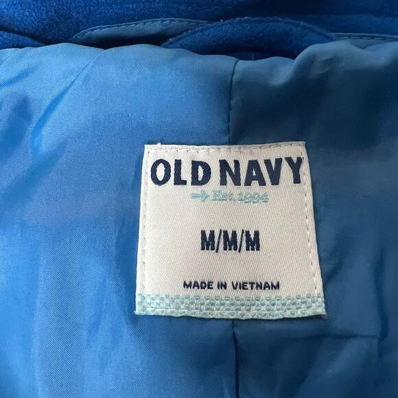 Old Navy Royal Blue Coat Women’s M Toggle Button Peacoat Hood Preppy Nautical - Picture 7 of 10